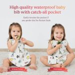 Short-Sleeved Waterproof Bibs for Baby Boys, Girls, and Toddlers 2-4 Years - Food Catcher Pocket - Recycled Polyester - Adorable Animal Print - Easy to Clean - Feeding Smock Apron - Image 6
